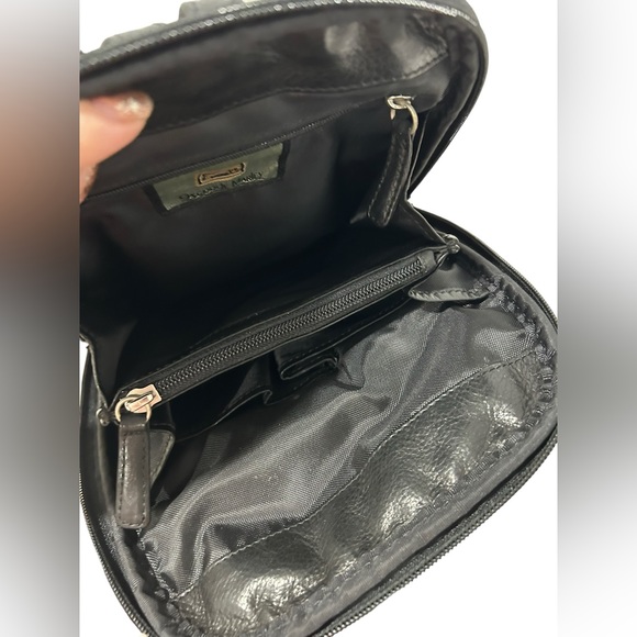 Osgoode Marley backpack|black leather mini backpack| minimalist leather backpack - Picture 10 of 13